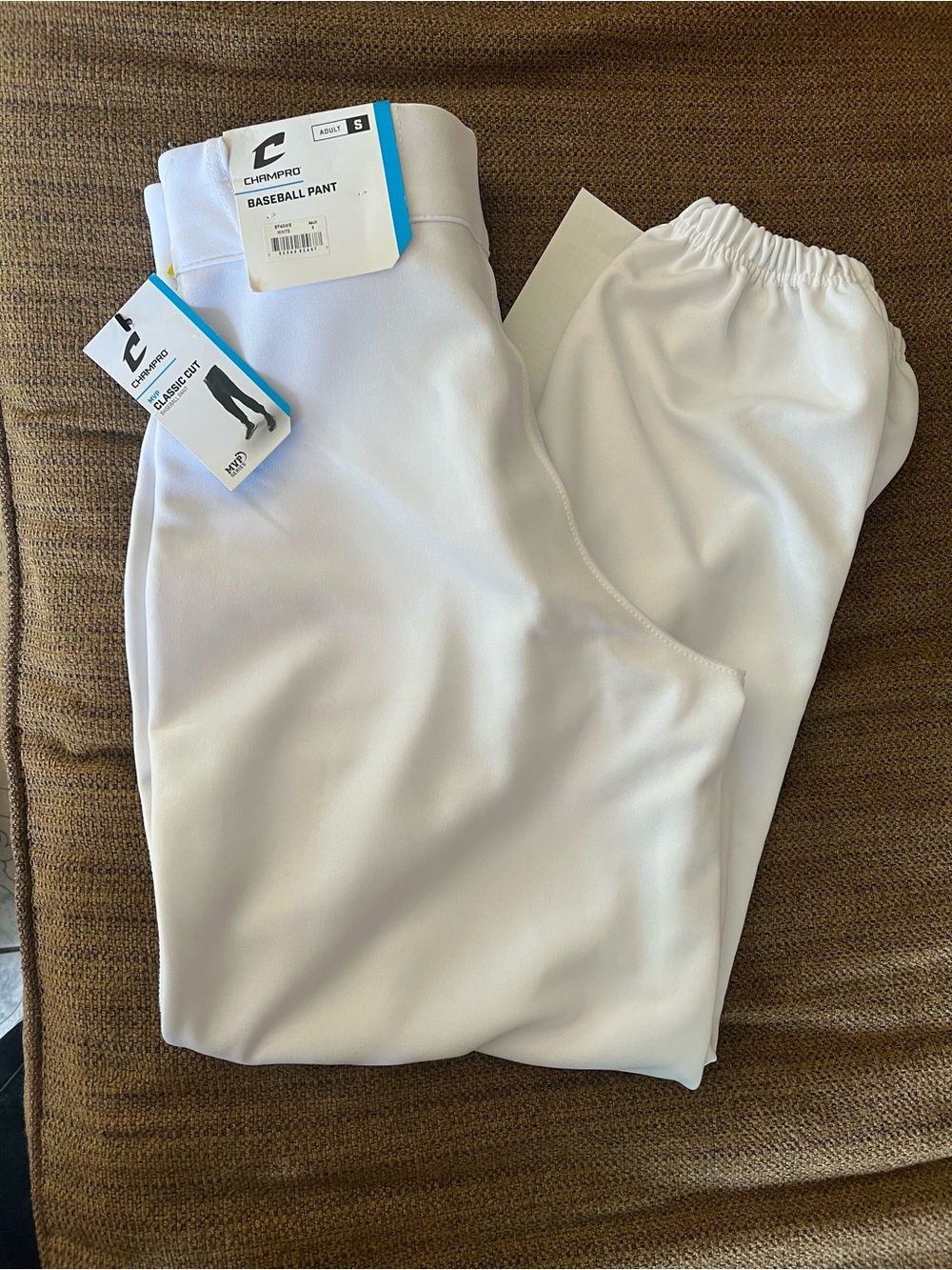Men's White Baseball Pants brand new size Small